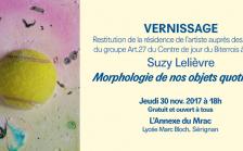 Vernissage de l'exposition de restitution de la résidence d'artiste de Suzy Lelièvre avec les patients du groupe Art.27 du Centre de jour du biterrois
